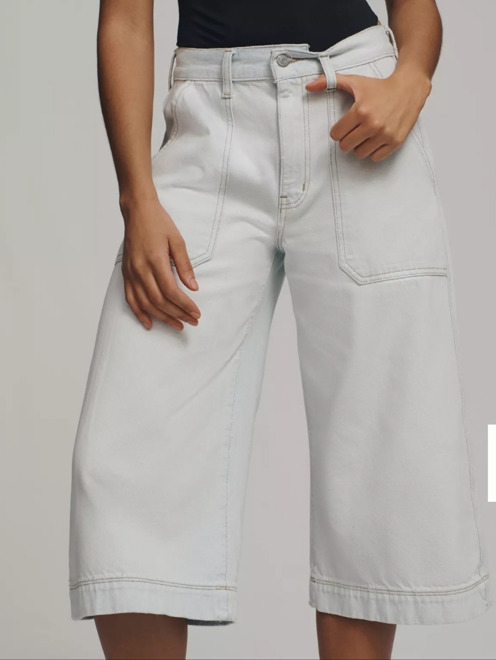 NWT Etica Darcy Culotte High Rise Crip Jeans. Size 27